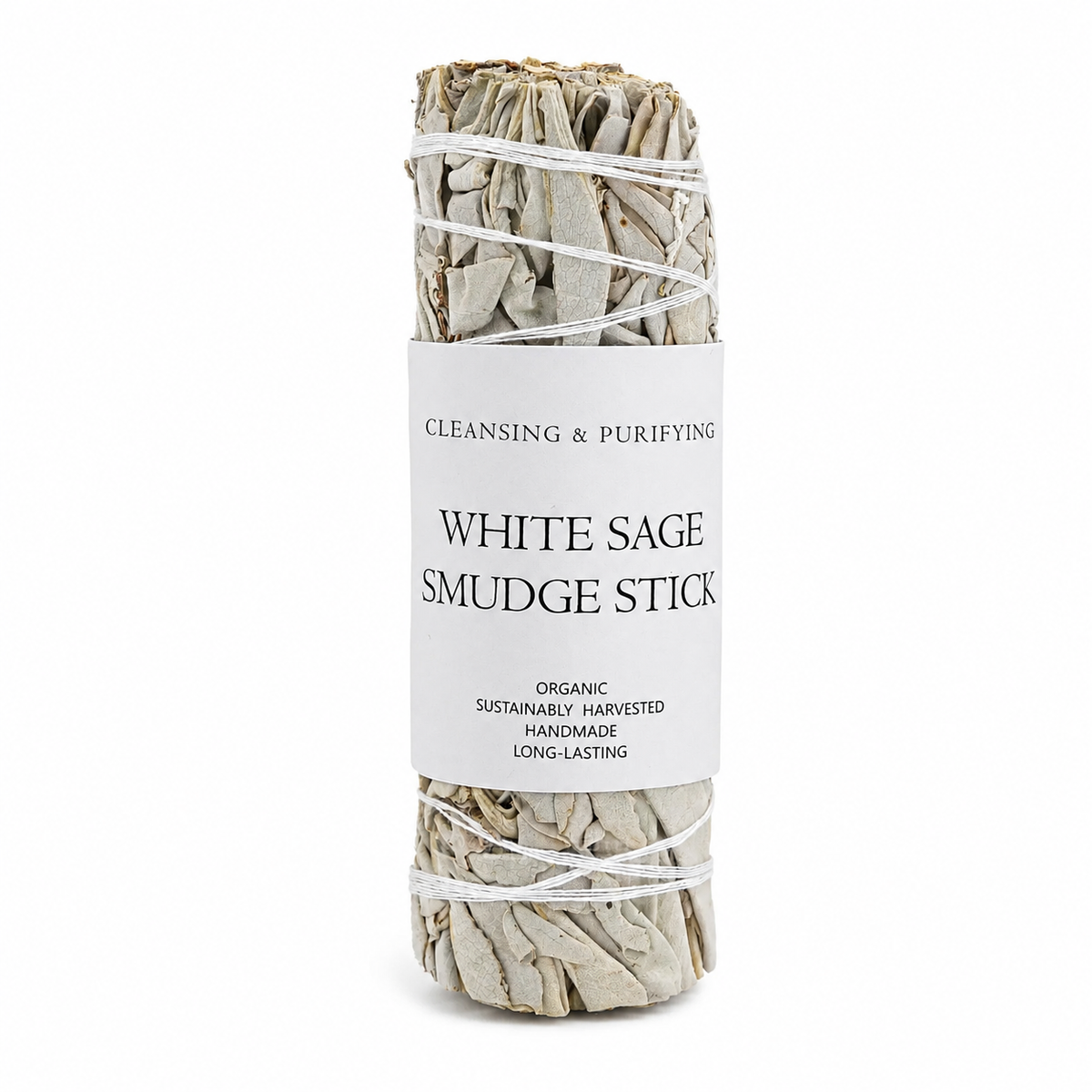Free white sage smudge stick included with the 12-piece crystal USB light set for cleansing and spiritual home rituals.